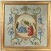 Image 1 : Large French Needlepoint of the Nativity, Framed