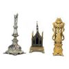 Image 1 : Gothic Candle Holder, Candlestick, and Gilt Niche