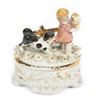 Image 2 : Group of 7 Porcelain Trinket Boxes with Children and Animals