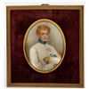 Image 1 : Portrait Miniature of Military Man with Medals, Signed