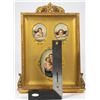 Image 5 : Three Porcelain Putti and Madonna Miniatures in Gilt Frame