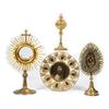 Image 1 : Gilt Monstrance with 2 Gilt Standing Altars, and a Gilt-framed Plaque