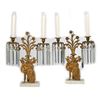 Image 1 : Pair of Baroque Style Gilt Metal Candelabra