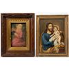 Image 1 : 2 Paintings on Tin, an Angel and Infant Jesus