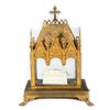 Image 1 : Gothic Style Gilt Metal Glass Reliquary