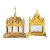 Image 1 : 2 Gothic Style Gilt Metal Cathedral-form Reliquaries