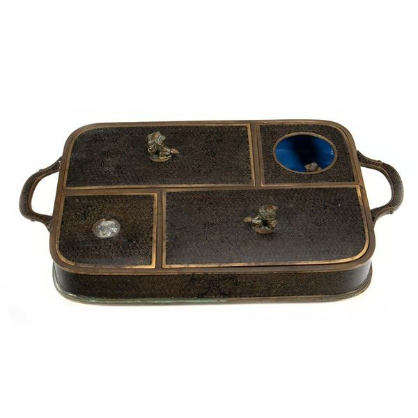 Chinese Cloisonne Enamel Opium Caddy