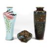 Image 1 : Chinese Cloisonne Enamel Vase and Incense Burner, and another Enamel Vase