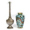 Image 1 : Chinese Style Cloisonne Vase, with an Indian Incense Burner