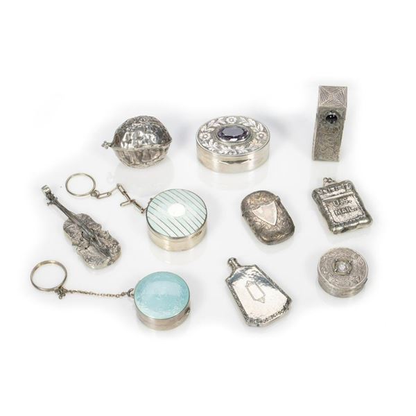 Collection of 10 Small Silver/Metal Accoutrements