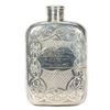 Image 1 : 19th Century Embossed Silver Flask with Removable Cup