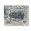 Image 2 : 19th Century Embossed Silver Flask with Removable Cup