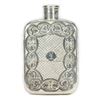 Image 3 : 19th Century Embossed Silver Flask with Removable Cup