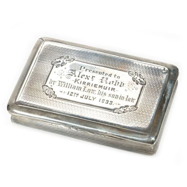 Engraved Sterling 19th Century Box