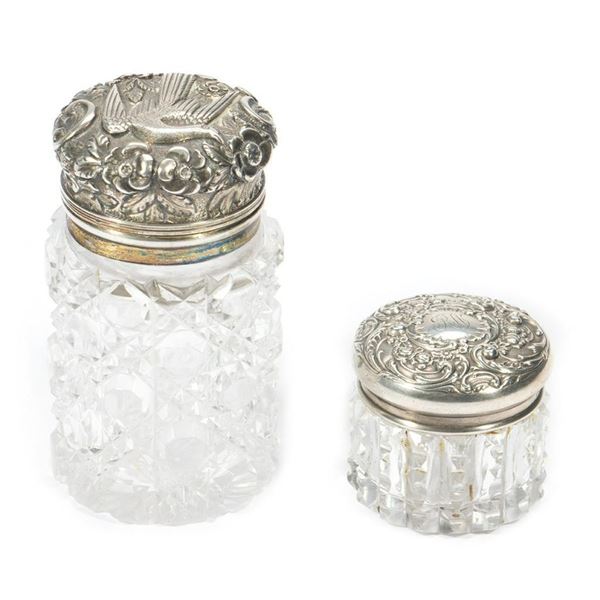 2 Sterling Lid Dresser Jars