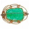 Image 2 : Jade and 14k gold brooch