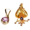 Image 1 : Kabana gem-set and 14k gold pendant