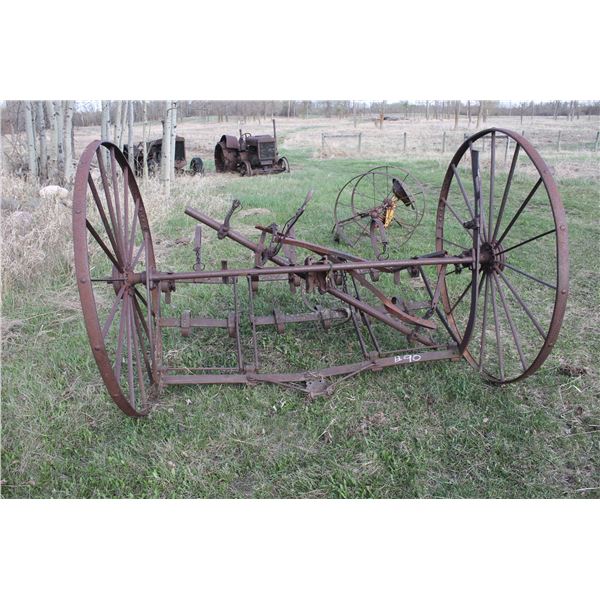 2 WHEEL CART C/W HARROWS