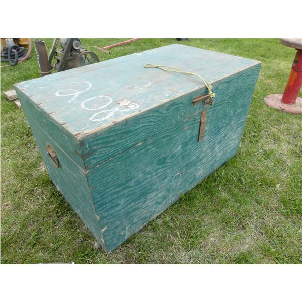 TACK BOX, LARIAT, TACK AND GRASS SEED