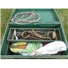 Image 3 : TACK BOX, LARIAT, TACK AND GRASS SEED