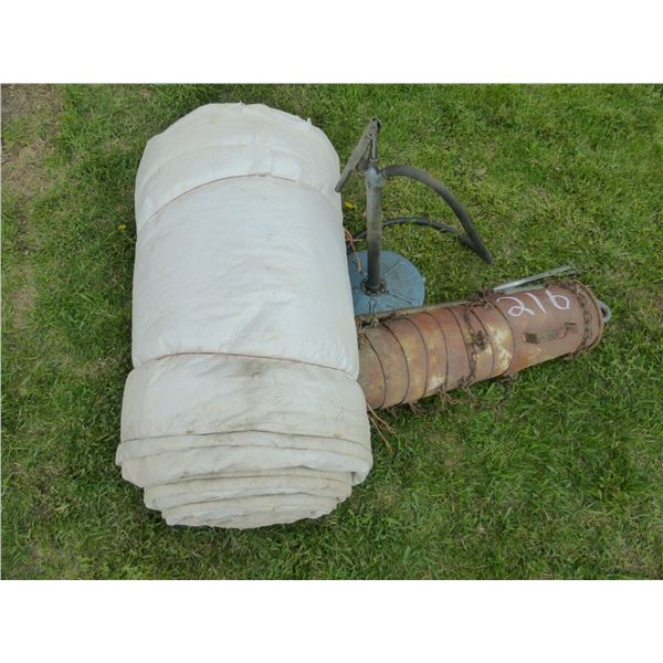 TARP, OIL PAIL PUMP AND SPOUT?