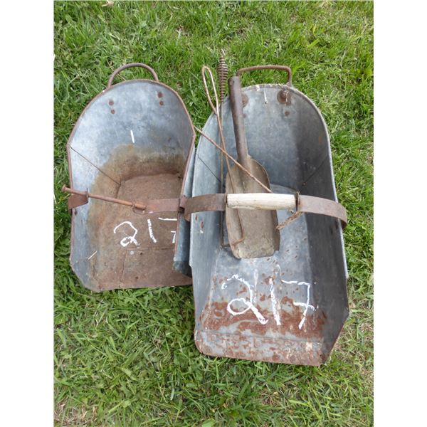 GRAIN SCOOPS AND COAL SHOVEL