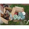 Image 1 : ASST. BOLTS, TOBACCO TINS, INSULATORS AND HAND TOOLS