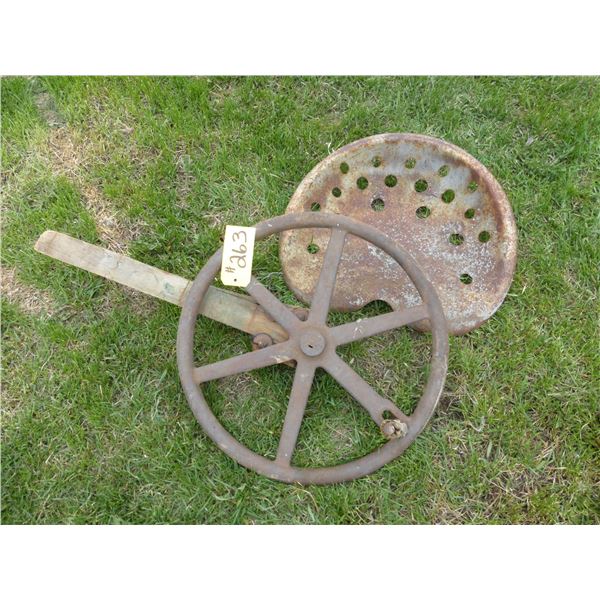 TRACTOR SEAT AND STEEL CRANK