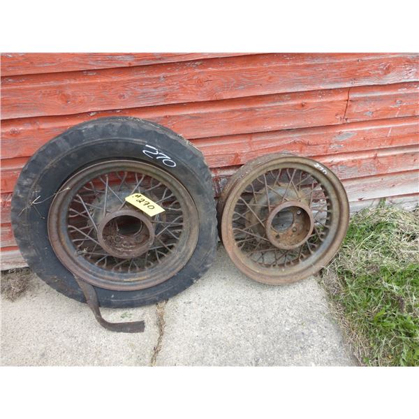2- ANTIQUE WHEELS