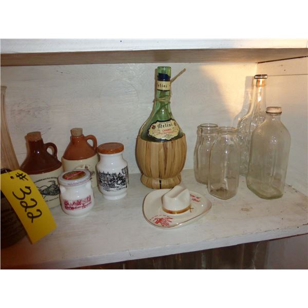 QTY OF VARIOUS BOTTLES AND JUGS