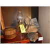 Image 1 : OIL LAMP, BASEBALL MITT, BOOT LINERS, DECORATIVE DISHES