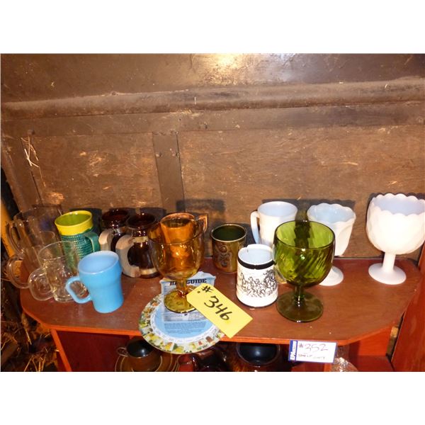 QTY OF GLASSES AND MUGS