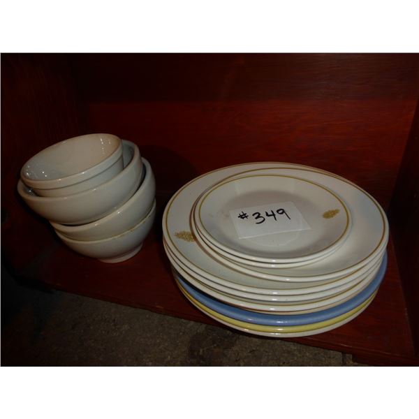 PLATES, BOWLS AND CUP AND SAUCER