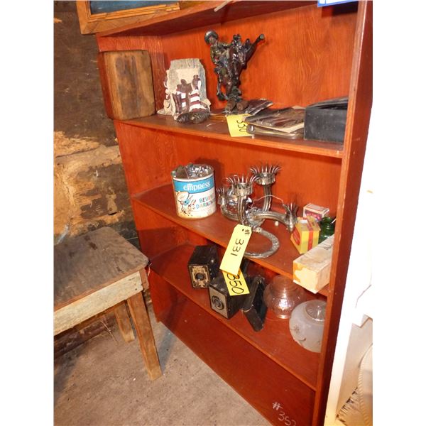 2- SHELVES (32"W x 9 1/2"D x 47"H) AND (37"W x 9 1/2"D x 37"H)