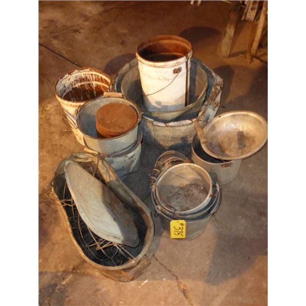 BOILER & PARTS, PAILS AND WASH TUB