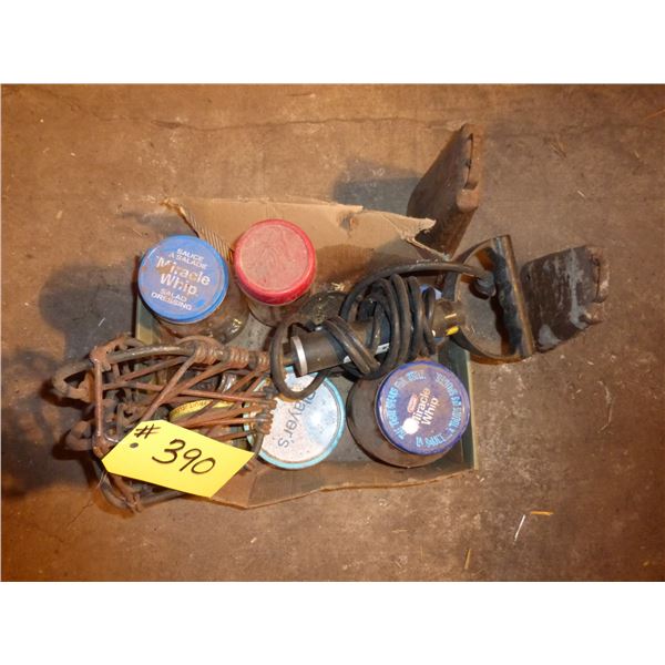 COW BELLS, ASSRT. NAILS & BOLTS AND IRON