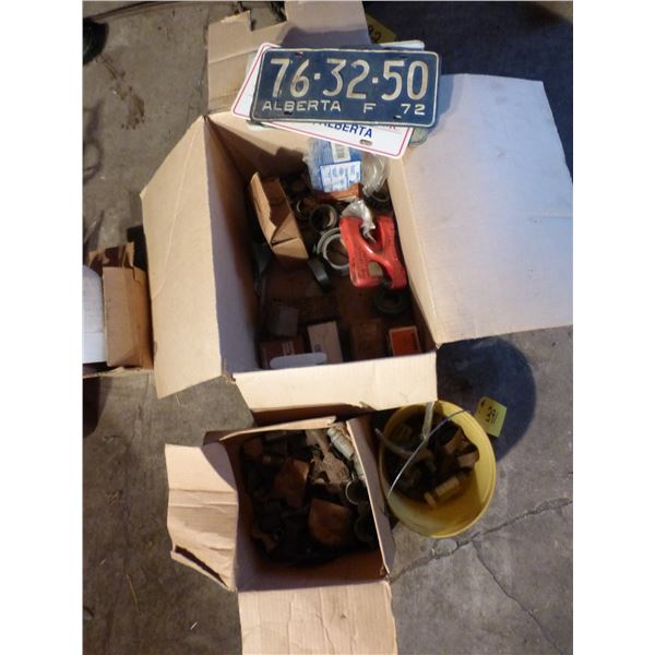 QTY OF VARIOUS MACHINE PARTS AND TRACTOR PARTS