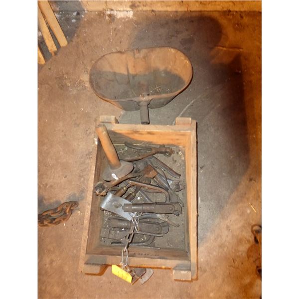 WATERER, COW KICKERS AND HAND TOOLS