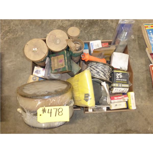 AIR FILTERS, CUP LETHERS, WIRE, BATTERY BLANKET, U-JOINTS