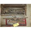 Image 2 : TOOLBOX, QTY OF TAP DIE SET, PIPE CUTTER, 2 TIRE TUBES