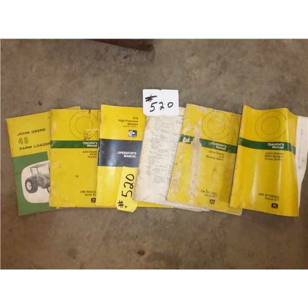 JOHN DEERE MANUALS (48 FARM LOADER, 4430 TRACTOR, PRESSURE WASHER,