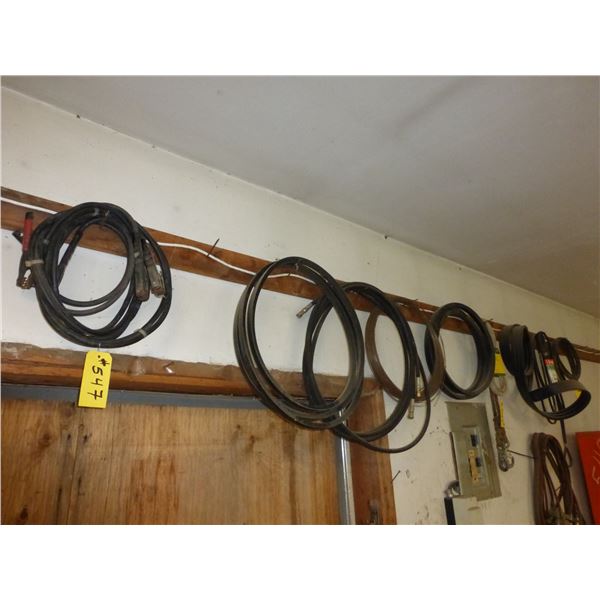 QTY OF BELTS, BOOSTER CABLES