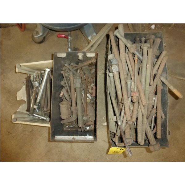 3- BINS OF LONG BOLTS