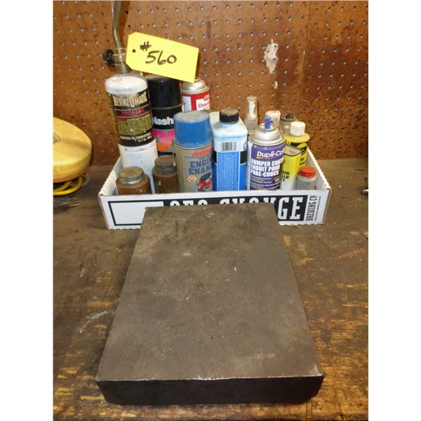 QTY OF MISC, LUBES, STEEL BLOCK