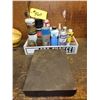 Image 1 : QTY OF MISC, LUBES, STEEL BLOCK