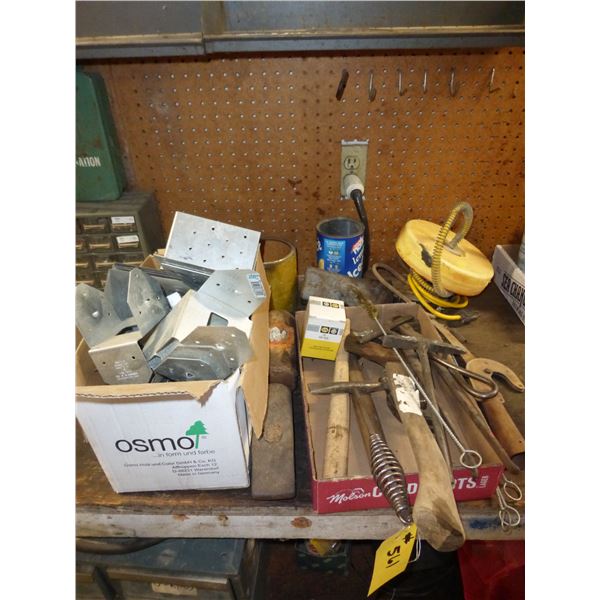 TANK HEATER, HAMMERS, HATCHET, FRAMING & JOIST HANGERS