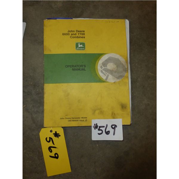 JOHN DEERE 6600, 7700 COMBINE MANUALS