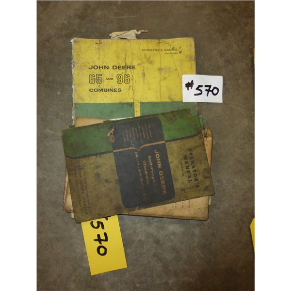 JOHN DEERE 65 & 96 COMBINE MANUALS
