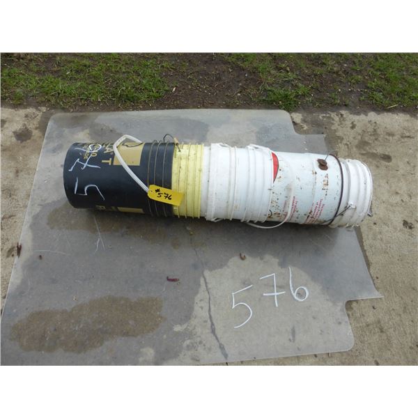 PLASTIC & METAL PAILS, PILE OF ACRYLIC