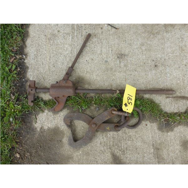 OLD CLAMP AND STRETCHER